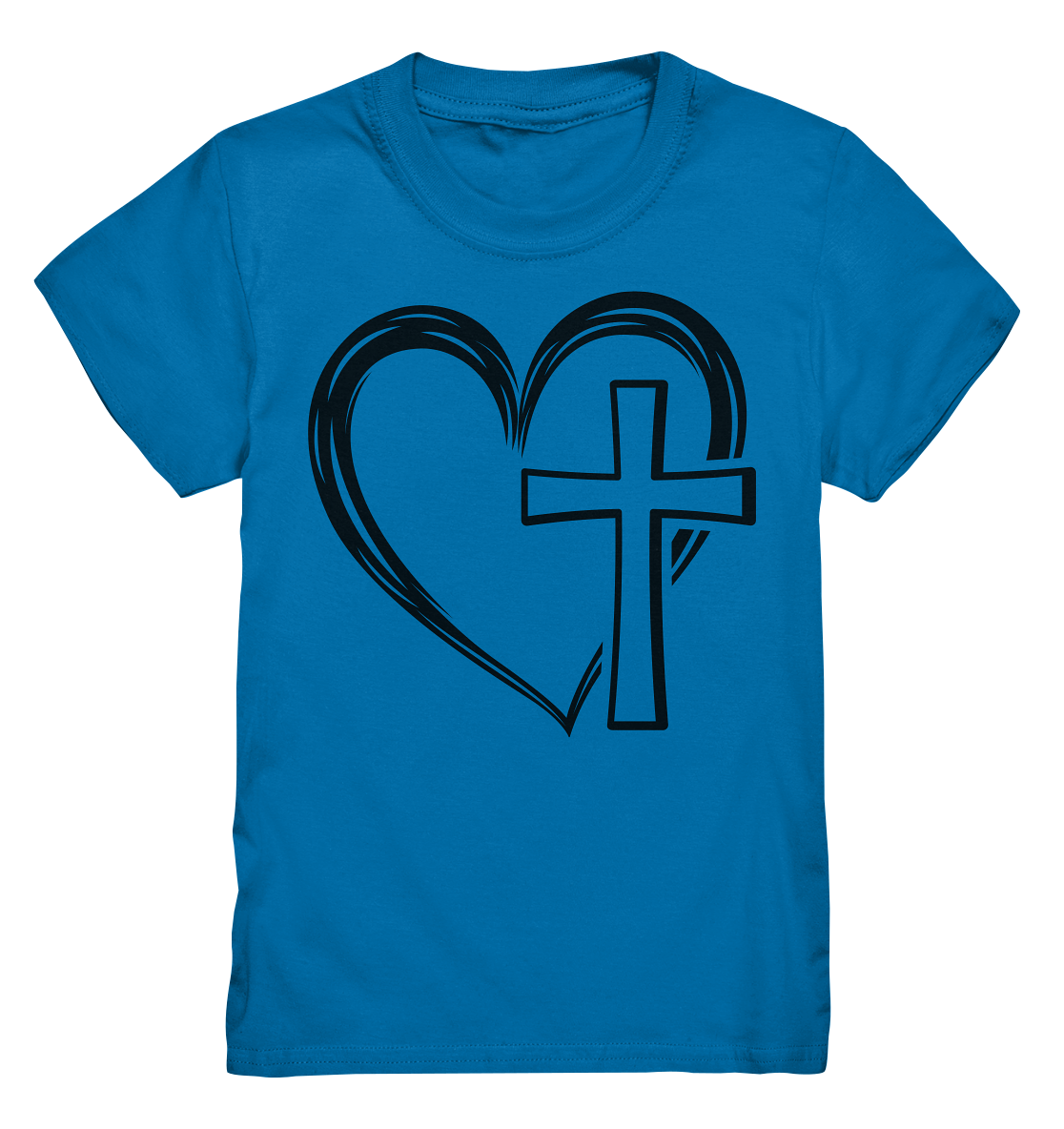 Heart & Cross Design - Kids Premium Shirt