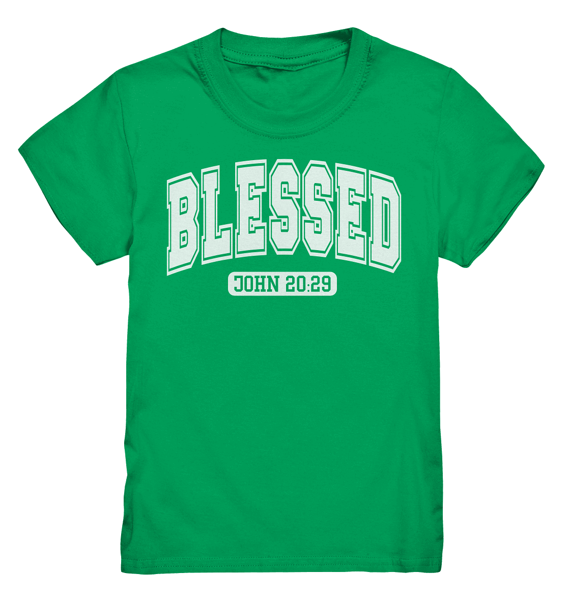 Blessed – John 20:29 - Kids Premium Shirt - GfoitMa - Kelly Green / 98/104 (3-4)