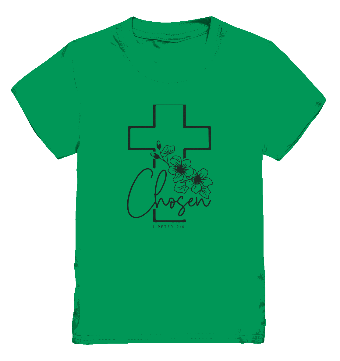 Chosen - 1. Petrus 2:9 - Kids Premium Shirt - GfoitMa - Kelly Green / 98/104 (3-4)