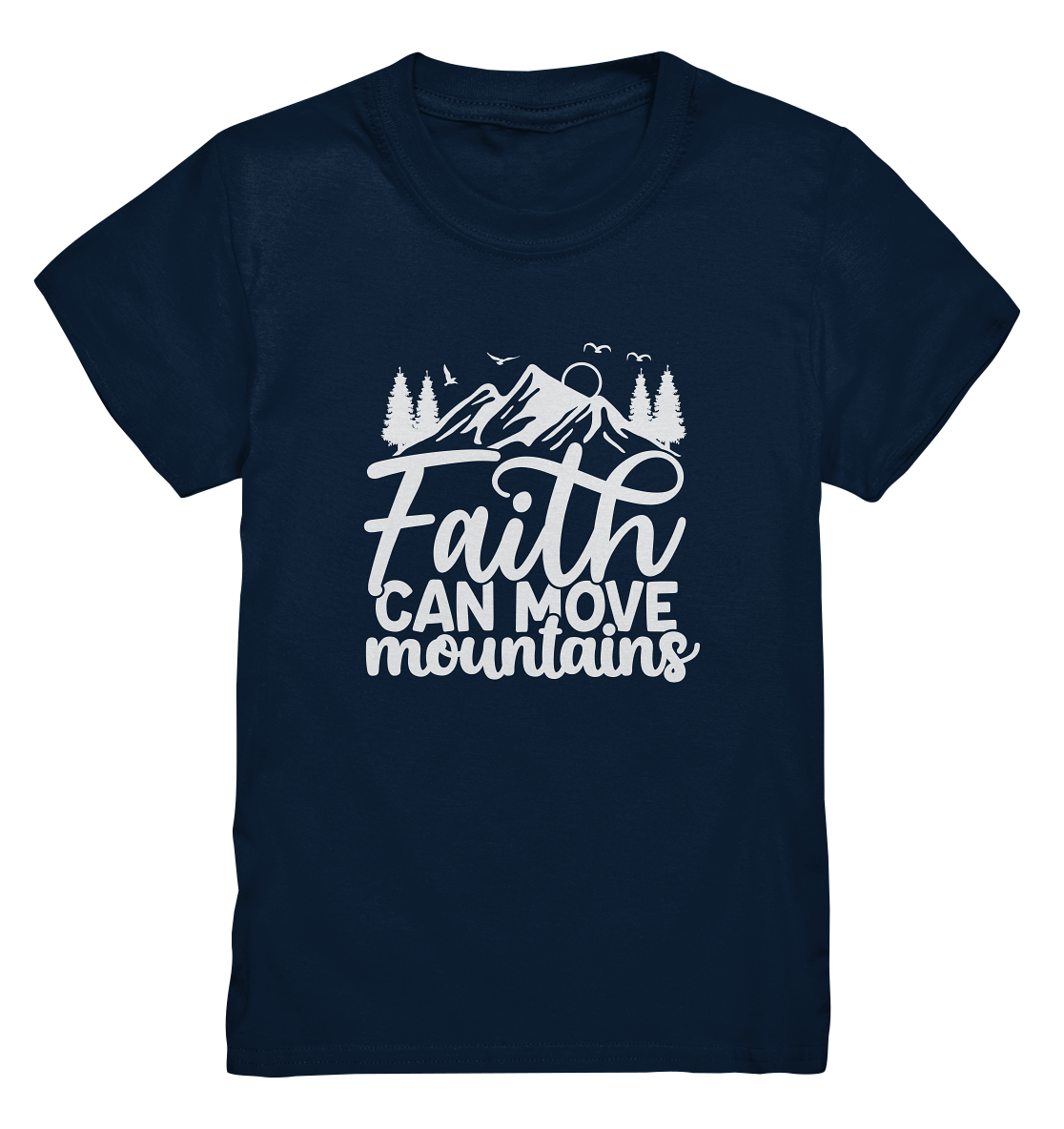 Glaube, der Berge versetzen kann - Matthäus 17:20 - Kids Premium Shirt - GfoitMa - Navy / 98/104 (3-4)