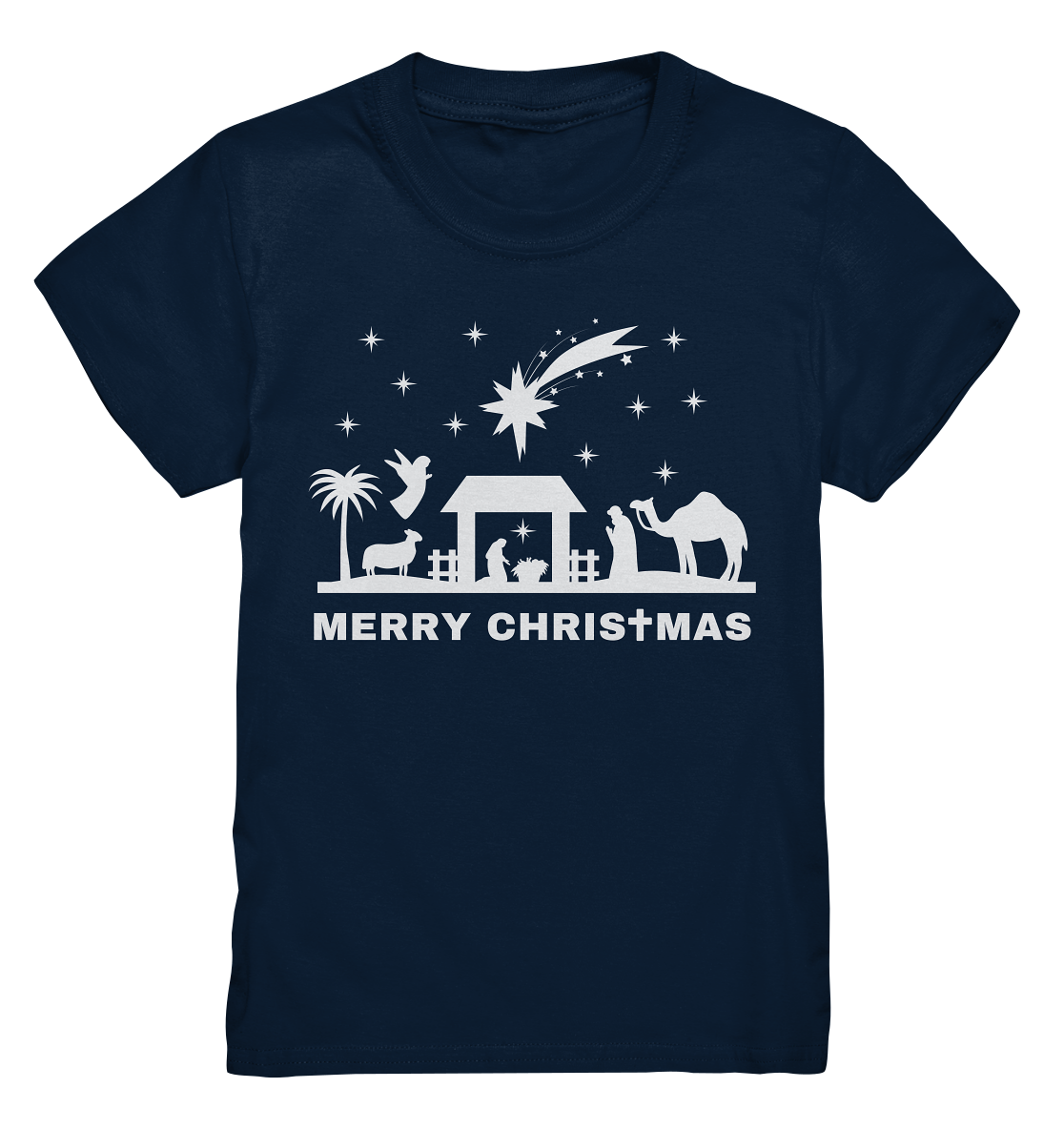 Merry Christmas - Frohe Weihnachten (Krippe Edition) - Kids Premium Shirt