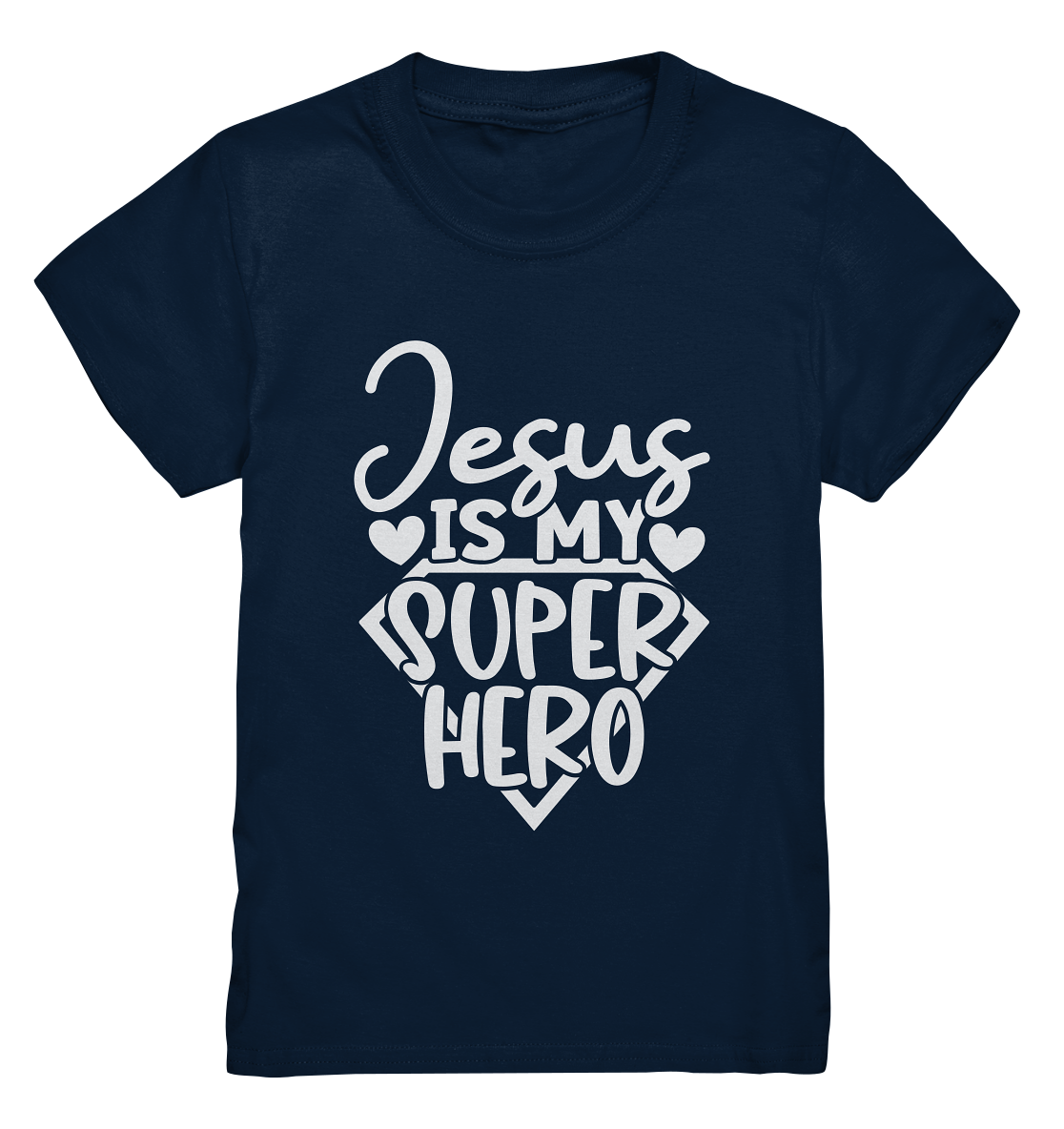 Jesus ist mein Superheld - Kids Premium Shirt - GfoitMa - Navy / 98/104 (3-4)
