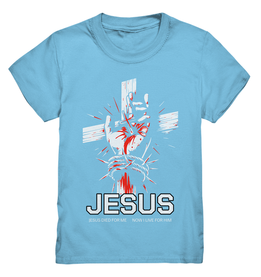 Jesus starb für mich – Jetzt lebe ich für ihn - Kids Premium Shirt