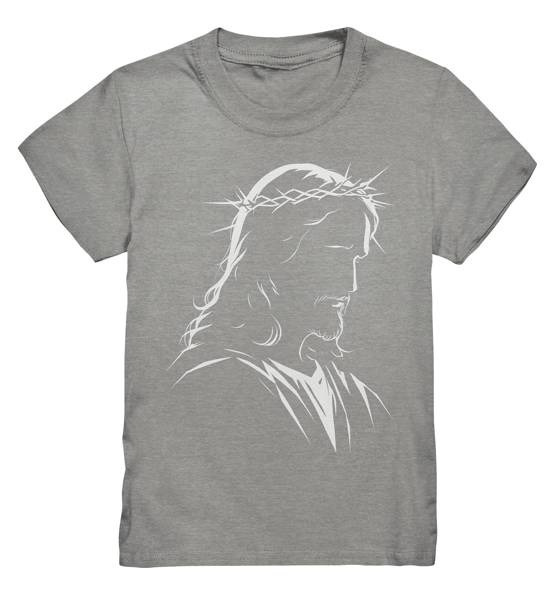 Der Blick des Erlösers – Jesus-Silhouette im Konturdesign | Christliche Kleidung - Kids Premium Shirt