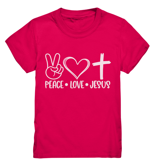 Frieden, Liebe, Jesus: Christliche Kleidungskollektion - Kids Premium Shirt - GfoitMa