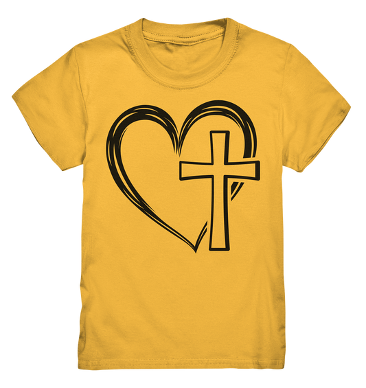 Herz & Kreuz Design - Kids Premium Shirt - GfoitMa - Gold / 98/104 (3-4)