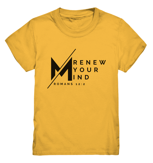 Erneuere deine Gedanken - Römer 12:2 - Kids Premium Shirt - GfoitMa - Gold / 98/104 (3-4)