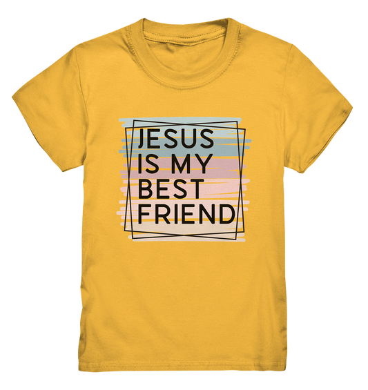 Jesus is my Best Friend - Kids Premium Shirt - GfoitMa - Gold / 98/104 (3-4)
