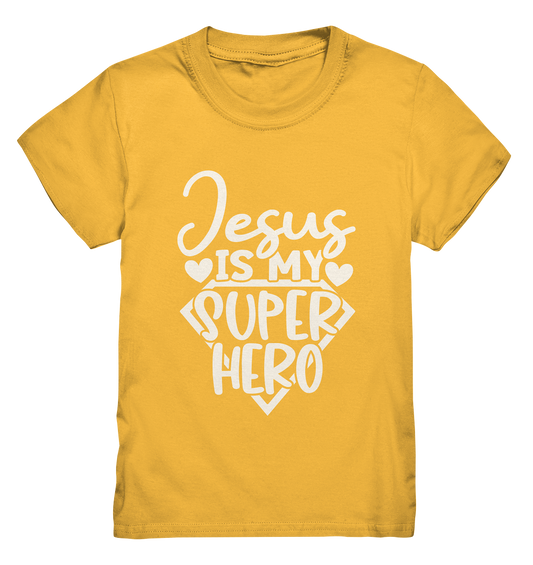 Jesus ist mein Superheld - Kids Premium Shirt - GfoitMa - Gold / 98/104 (3-4)