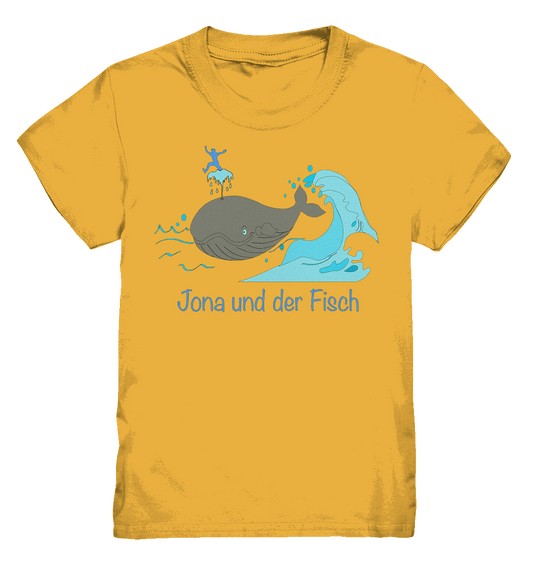 Jona und der Fisch - Kids Premium Shirt - GfoitMa - Gold / 98/104 (3-4)