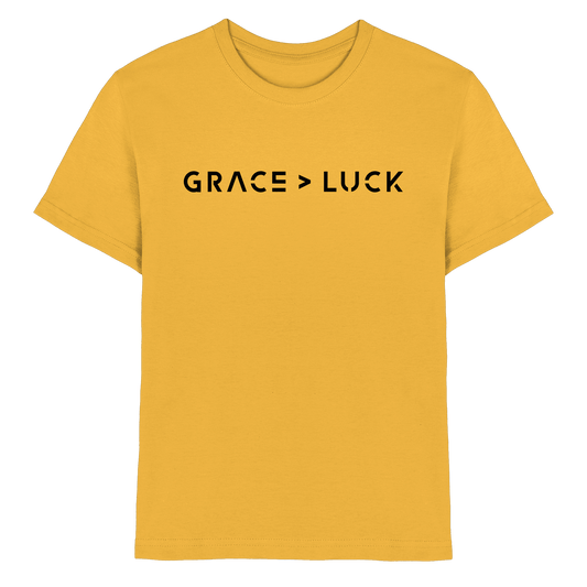 Grace > Luck | Christliches Design über Gottes Gnade - Kids Premium Shirt