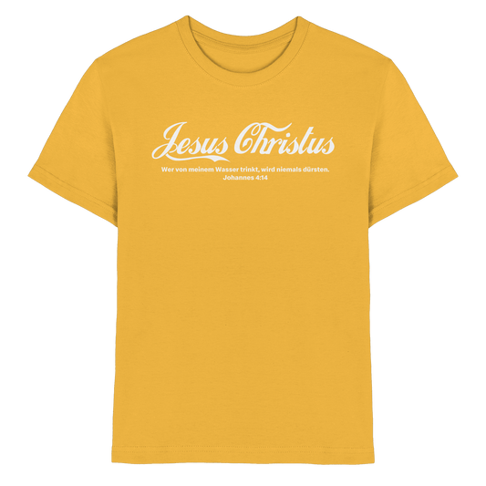 Jesus Christus – Johannes 4,14 | Christliches Statement Design „Lebendiges Wasser“ - Kids Premium Shirt