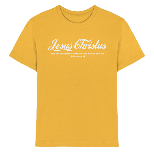 Jesus Christus – Johannes 4,14 | Christliches Statement Design „Lebendiges Wasser“ - Kids Premium Shirt