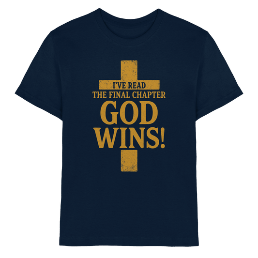 GOD WINS – Das Ende steht fest | Christliche Kleidung & Geschenke im Kreuz-Design - Kids Premium Shirt