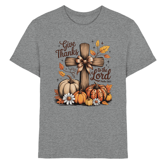Give Thanks to the Lord – Psalm 136:1 | Christliche Kleidung & Geschenke im Retro-Design - Kids Premium Shirt
