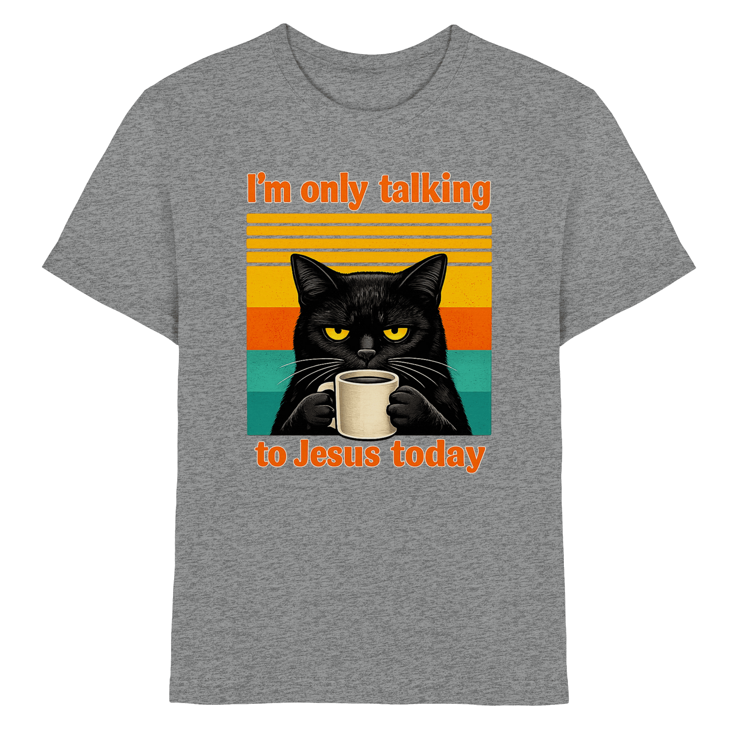 I’m Only Talking to Jesus Today – Grumpy Cat Coffee | Christliches Fun Design - Kids Premium Shirt