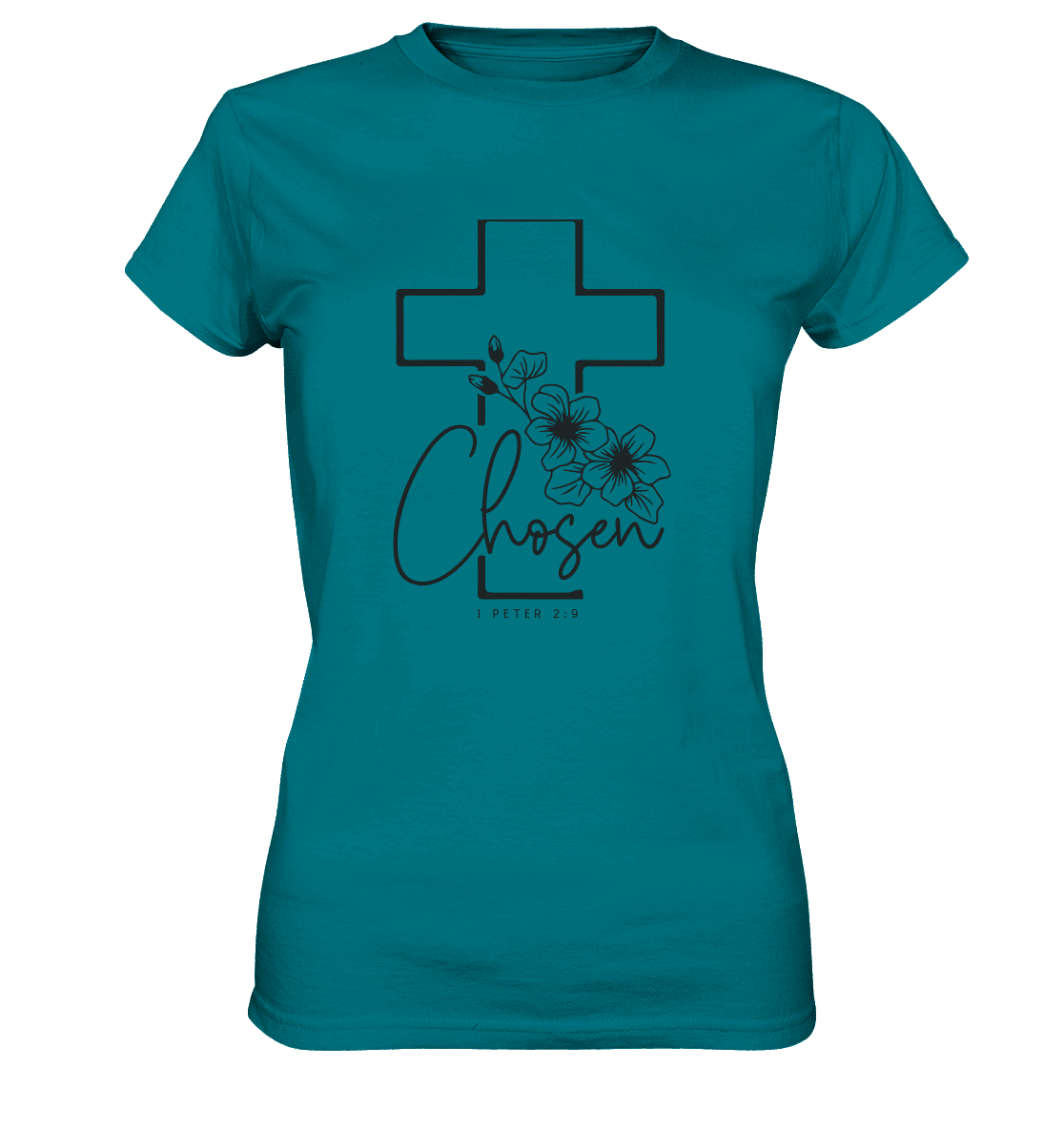 Chosen - 1. Petrus 2:9 - Ladies Premium Shirt - GfoitMa - Diva Blue / XS