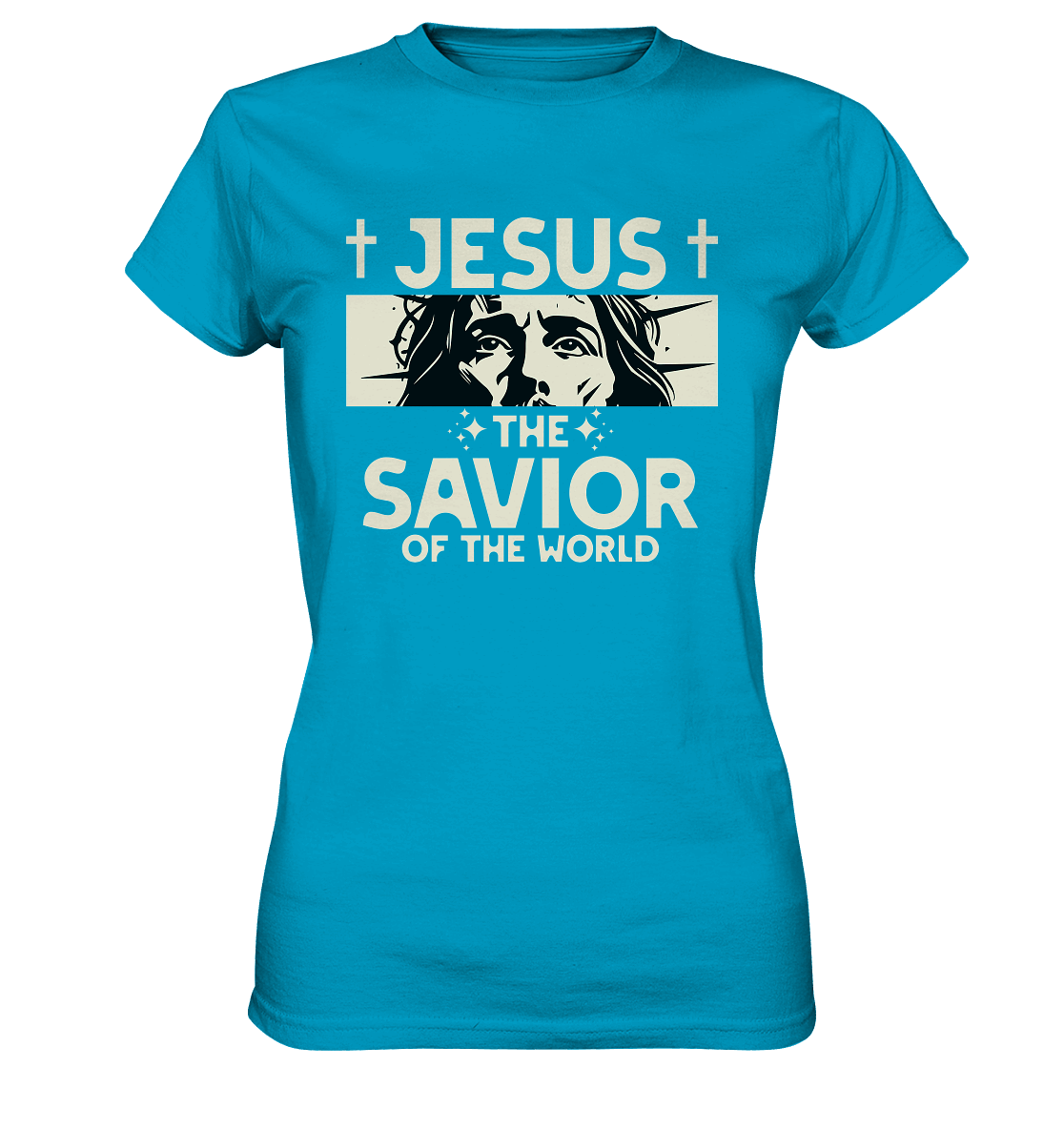 Jesus – The Savior of the World - Ladies Premium Shirt - GfoitMa - Atoll / XS