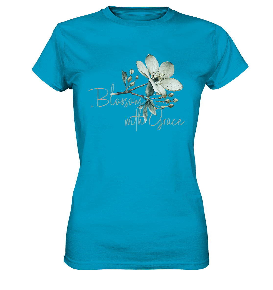 Blossom with Grace - Ladies Premium Shirt - GfoitMa - Atoll / XS