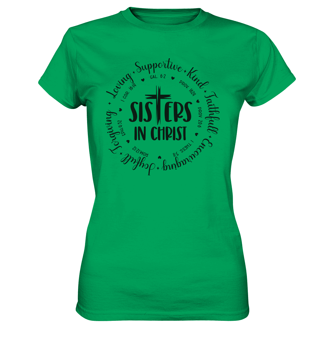 Sisters in Christ - Ladies Premium Shirt - GfoitMa - Kelly Green / XS