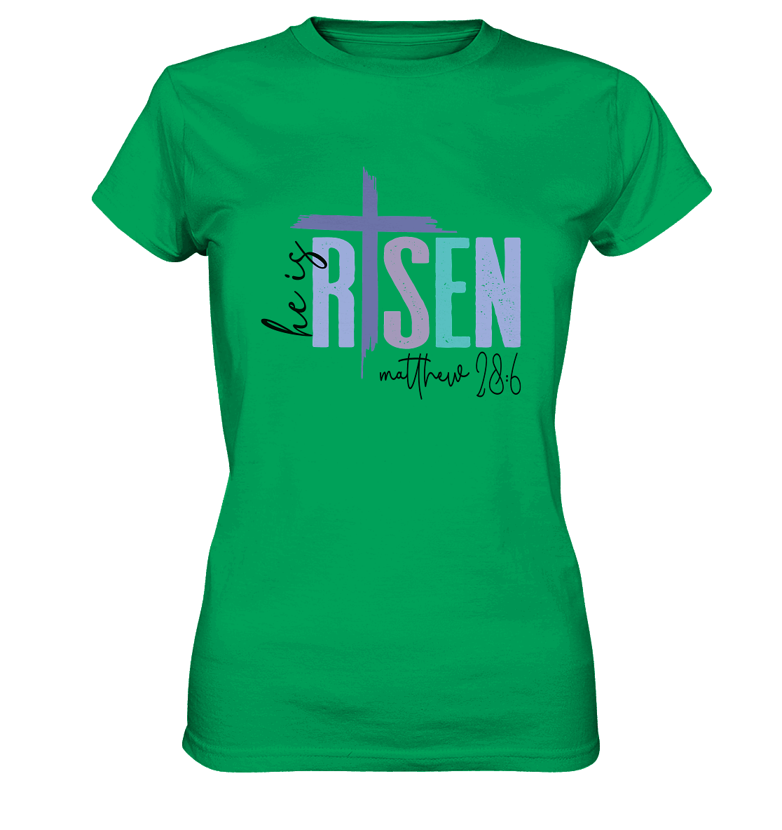 He Is Risen – Die Hoffnung lebt! - Ladies Premium Shirt - GfoitMa - Kelly Green / XS
