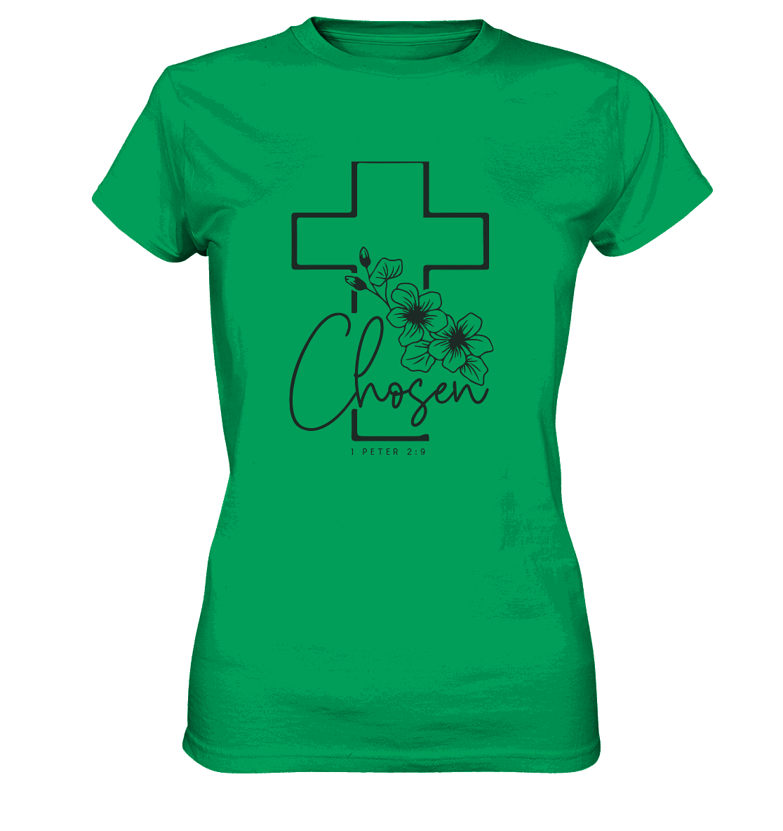 Chosen - 1. Petrus 2:9 - Ladies Premium Shirt - GfoitMa - Kelly Green / XS