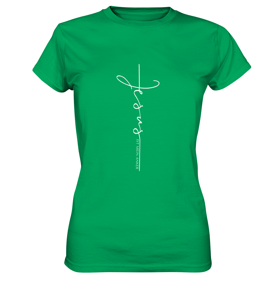 Jesus ist mein Anker - Ladies Premium Shirt - GfoitMa - Kelly Green / XS