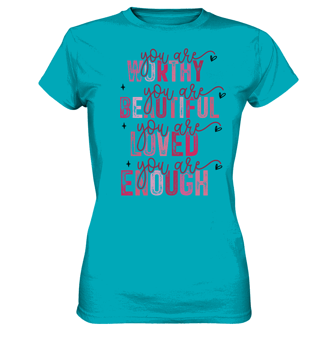 Du bist wertvoll – Eine Erinnerung an die Wahrheit - Ladies Premium Shirt - GfoitMa - Swimming Pool / XS