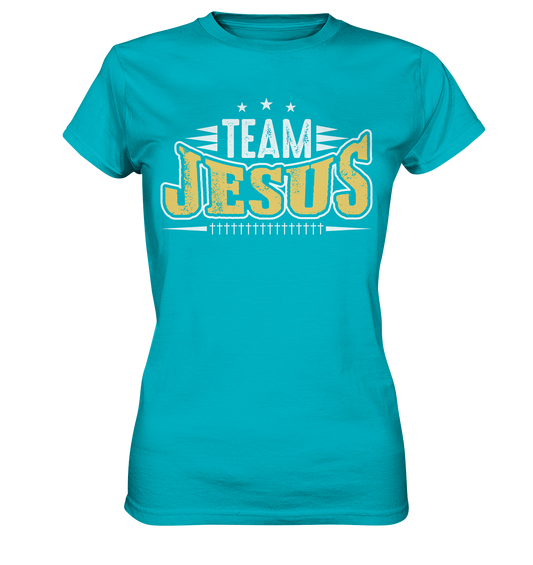 Team Jesus - Gemeinsam im Glauben - Ladies Premium Shirt - GfoitMa - Swimming Pool / XS