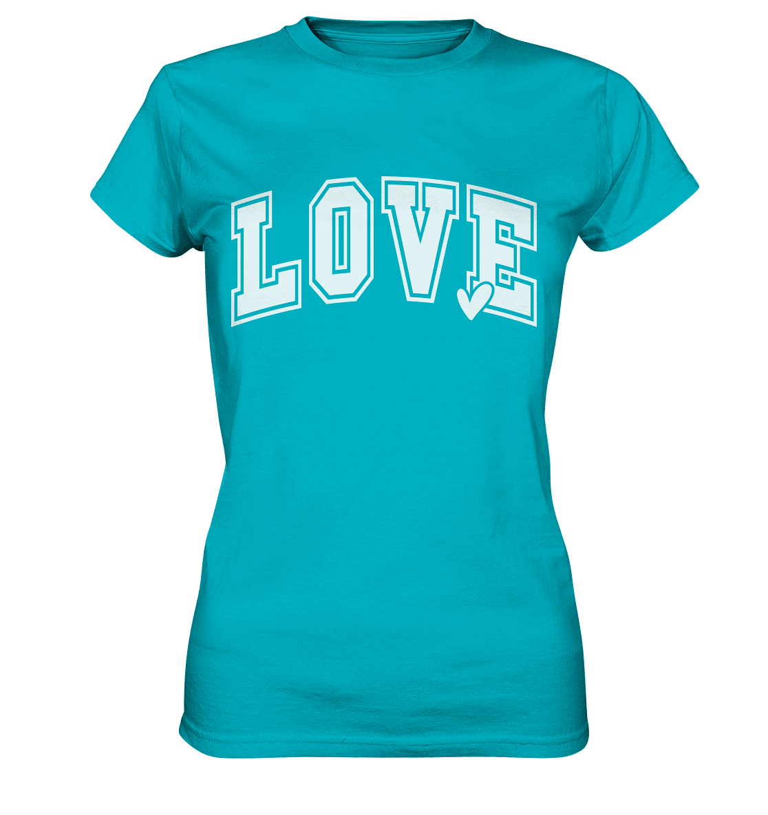 "Love" – das Design, das Herzen spricht! - Ladies Premium Shirt - GfoitMa - Swimming Pool / XS