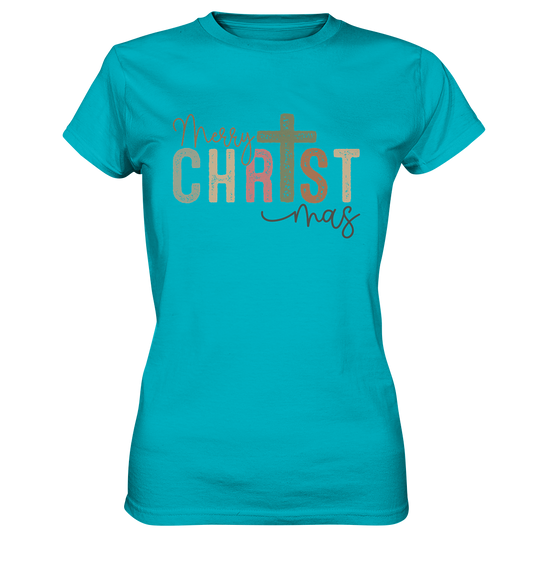 Merry CHRISTmas – Christ in the Center - Ladies Premium Shirt