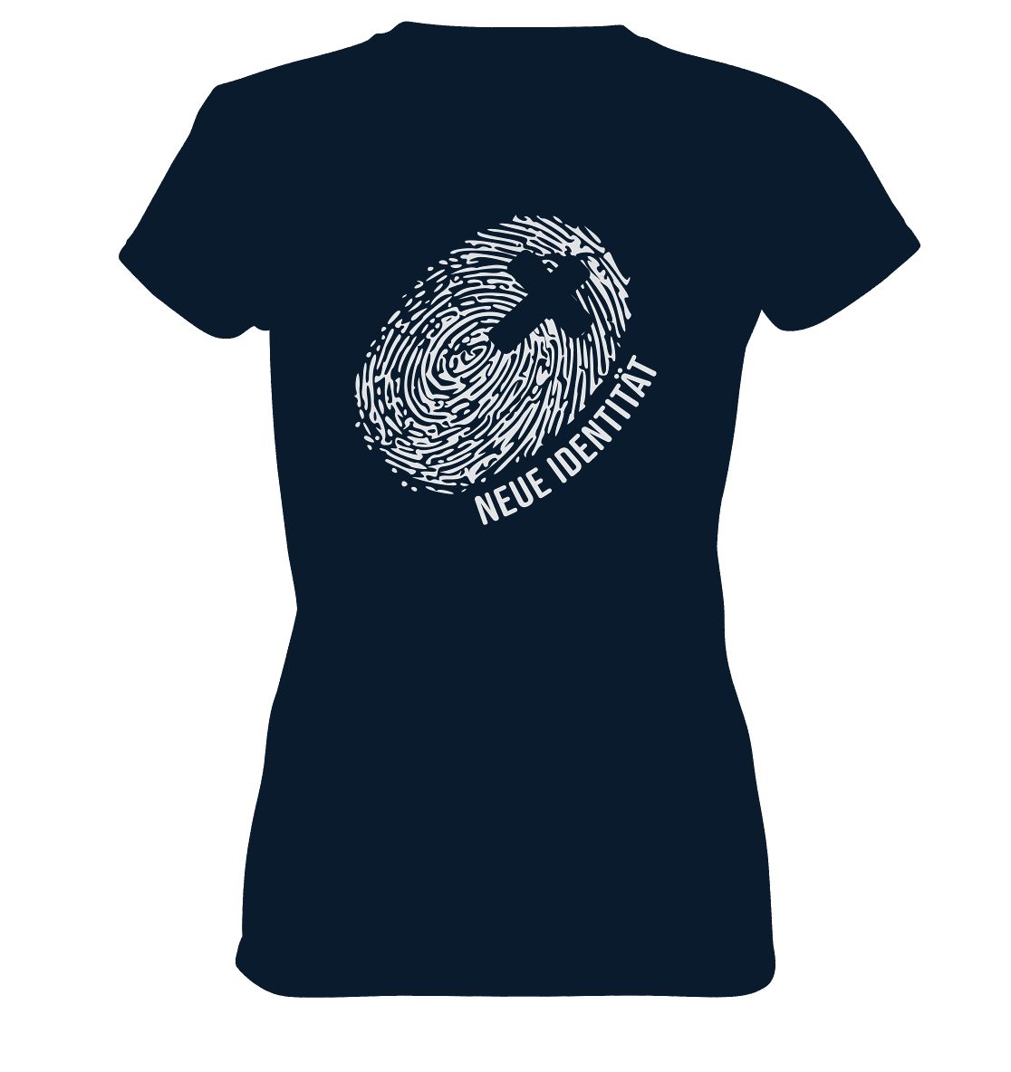 Meine neue Identität in Jesus Christus - Ladies Premium Shirt - GfoitMa - Navy / XS
