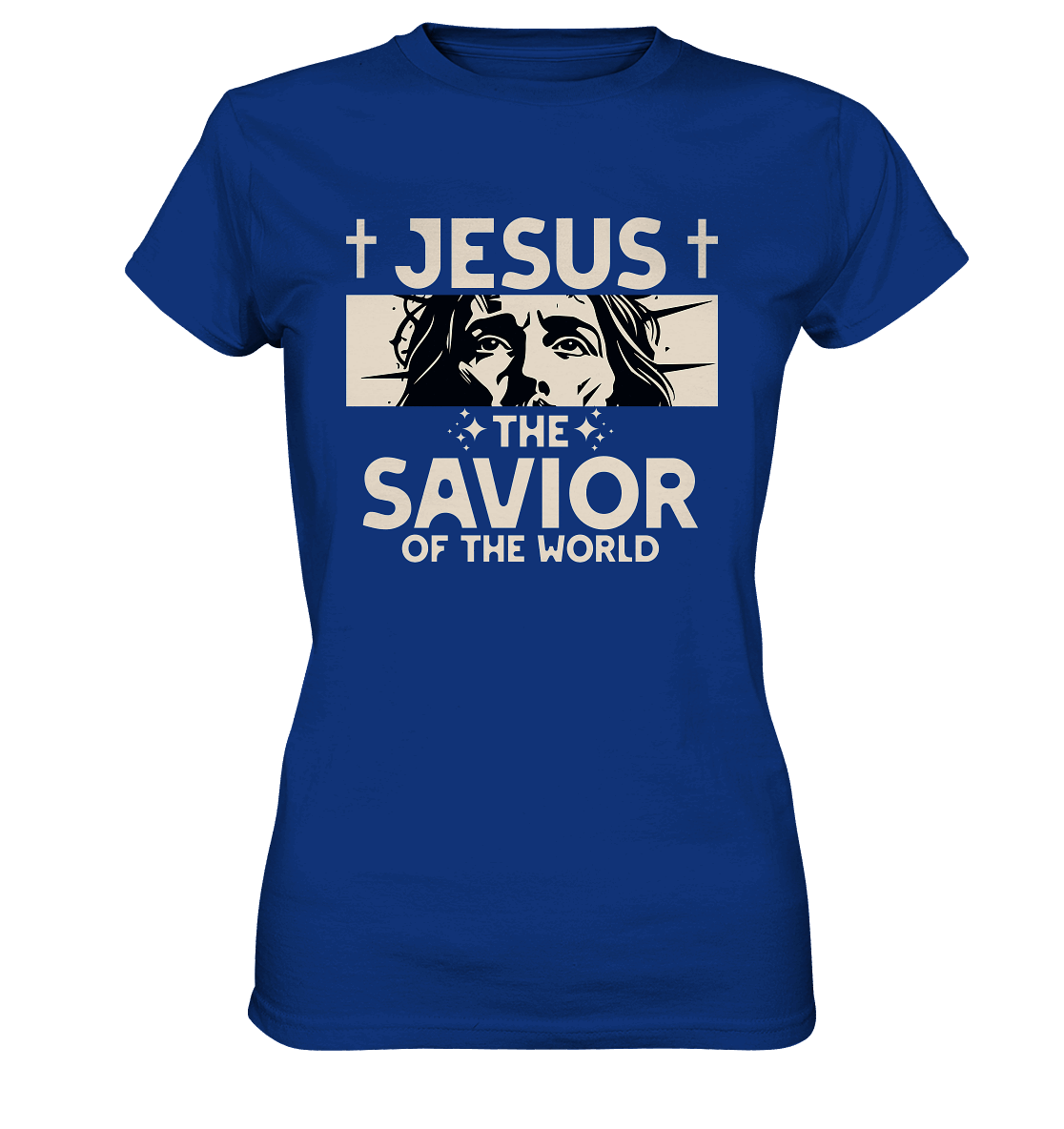 Jesus – The Savior of the World - Ladies Premium Shirt - GfoitMa - Royal Blue / XS