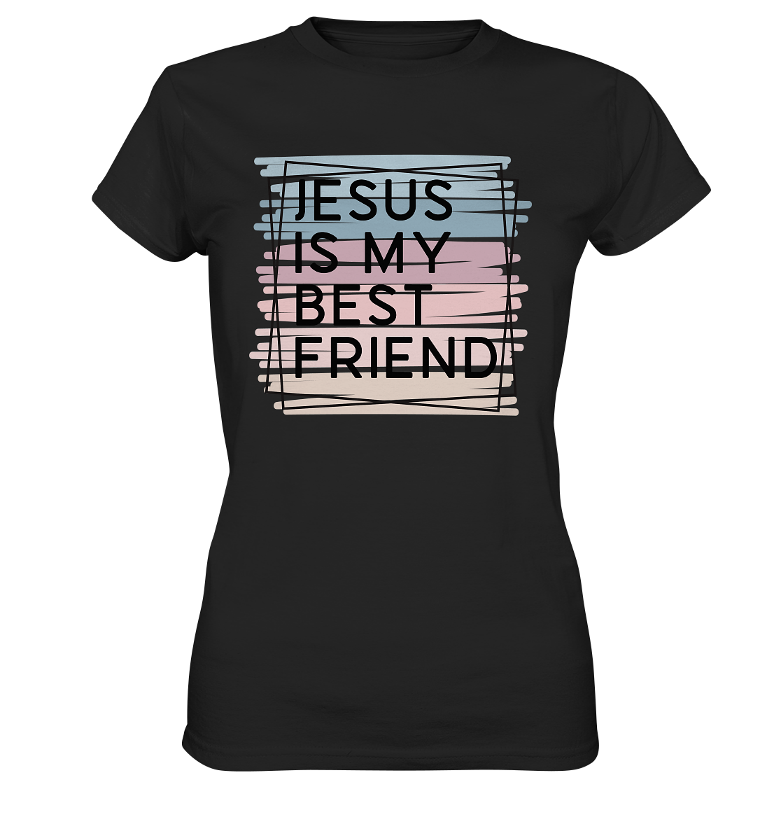 Jesus is my Best Friend - Ladies Premium Shirt - GfoitMa - Black / XS