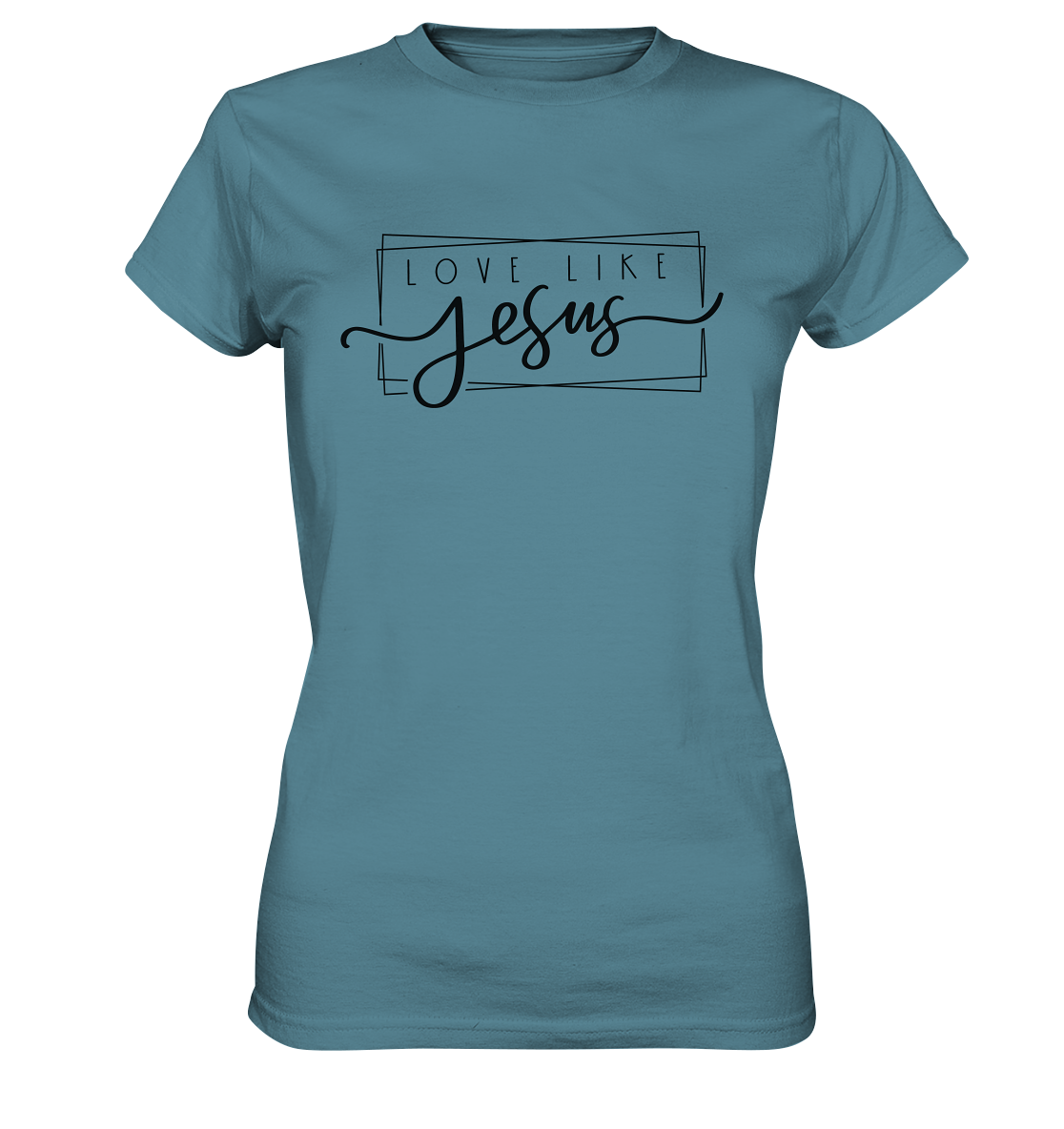 Love Like Jesus - Ladies Premium Shirt - GfoitMa - Stone Blue / XS