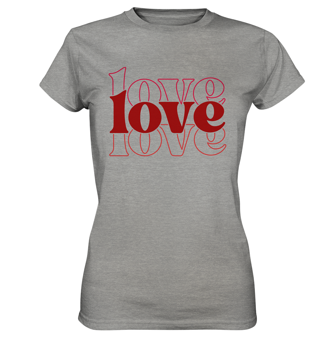 Love – Die größte Kraft - Ladies Premium Shirt - GfoitMa - Sports Grey (meliert) / XS