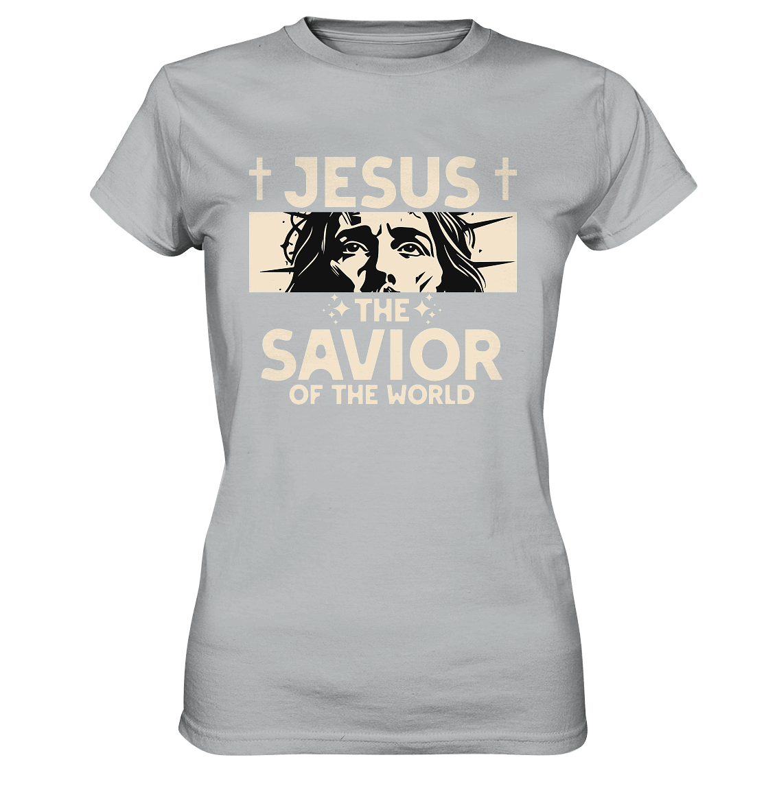 Jesus – The Savior of the World - Ladies Premium Shirt - GfoitMa - Pacific Grey / XS
