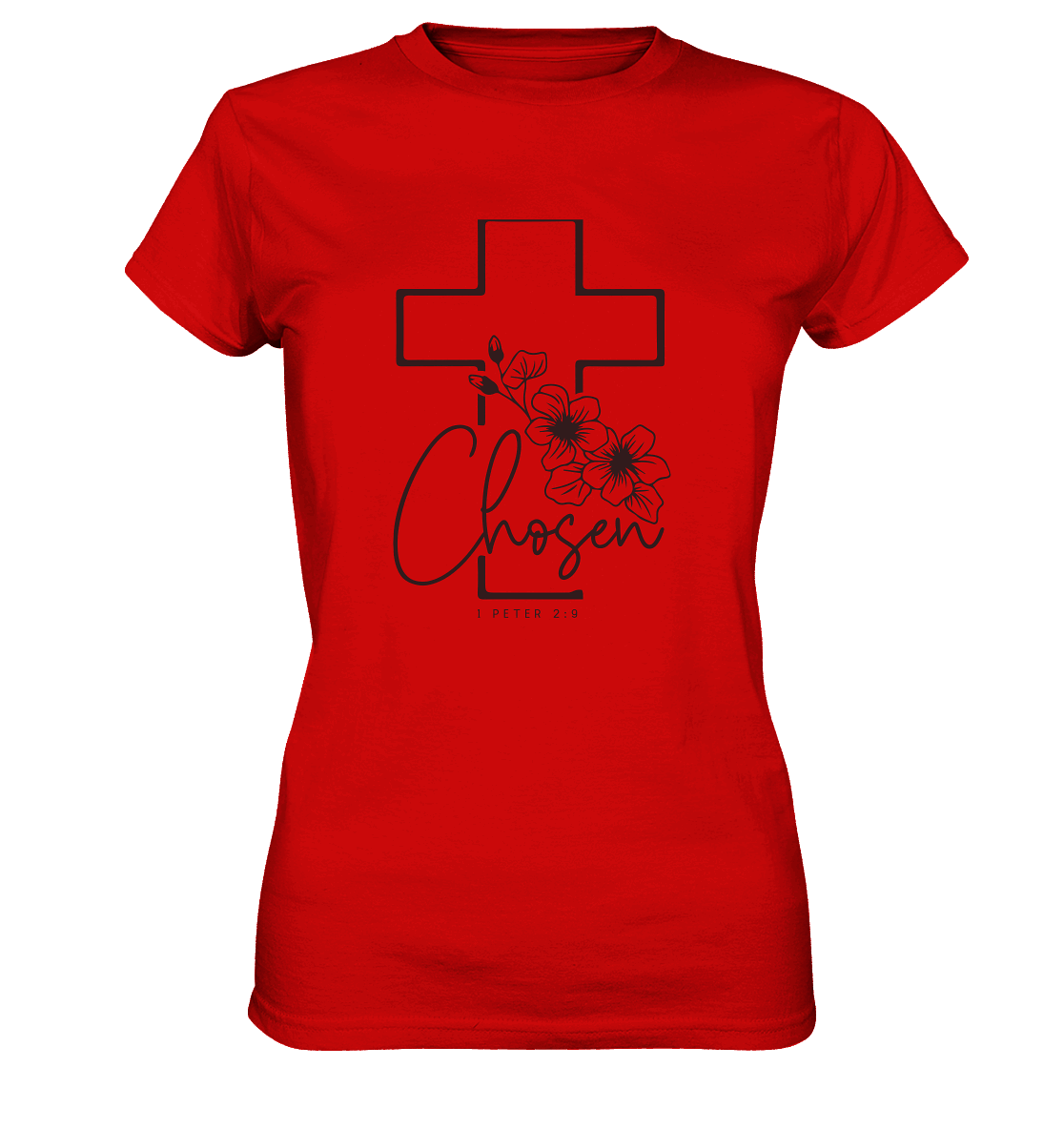 Chosen - 1. Petrus 2:9 - Ladies Premium Shirt - GfoitMa - Red / XS