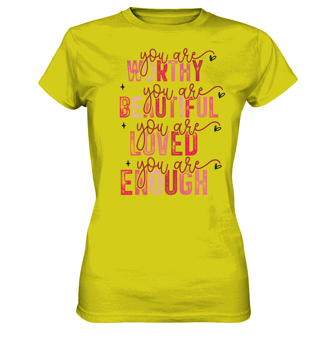 Du bist wertvoll – Eine Erinnerung an die Wahrheit - Ladies Premium Shirt - GfoitMa - Pixel Lime / XS