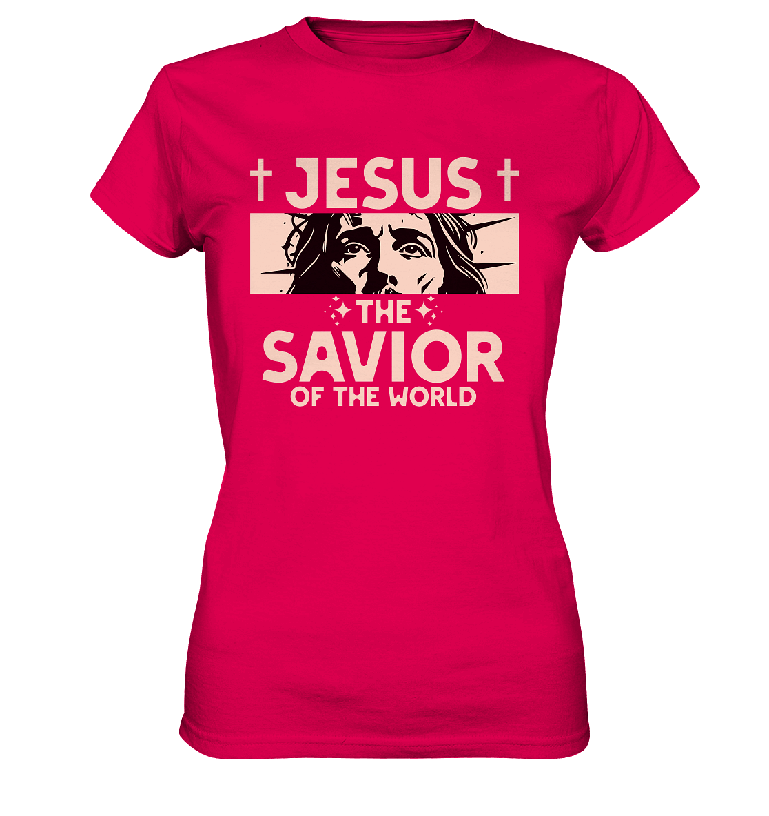 Jesus – The Savior of the World - Ladies Premium Shirt - GfoitMa - Sorbet / XS