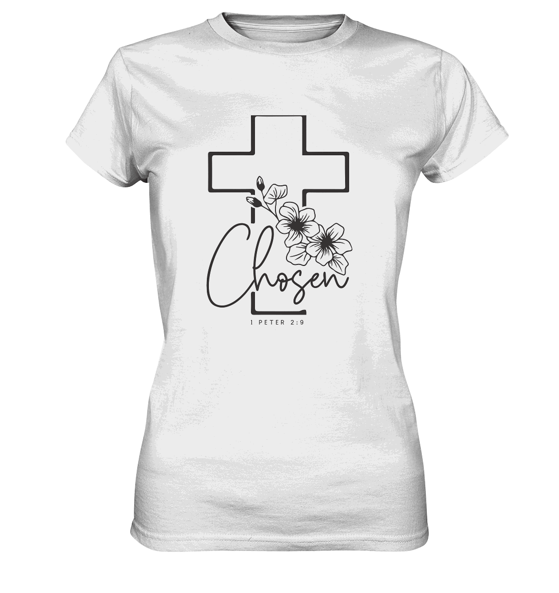 Chosen - 1. Petrus 2:9 - Ladies Premium Shirt - GfoitMa - White / XS