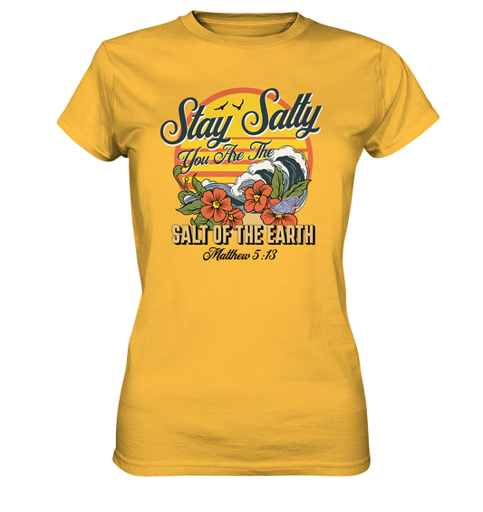 Stay Salty - Retro - Ladies Premium Shirt - GfoitMa - Gold / XS