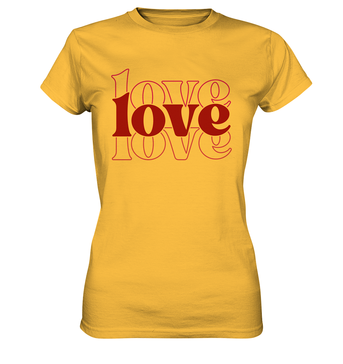 Love – Die größte Kraft - Ladies Premium Shirt - GfoitMa - Gold / XS
