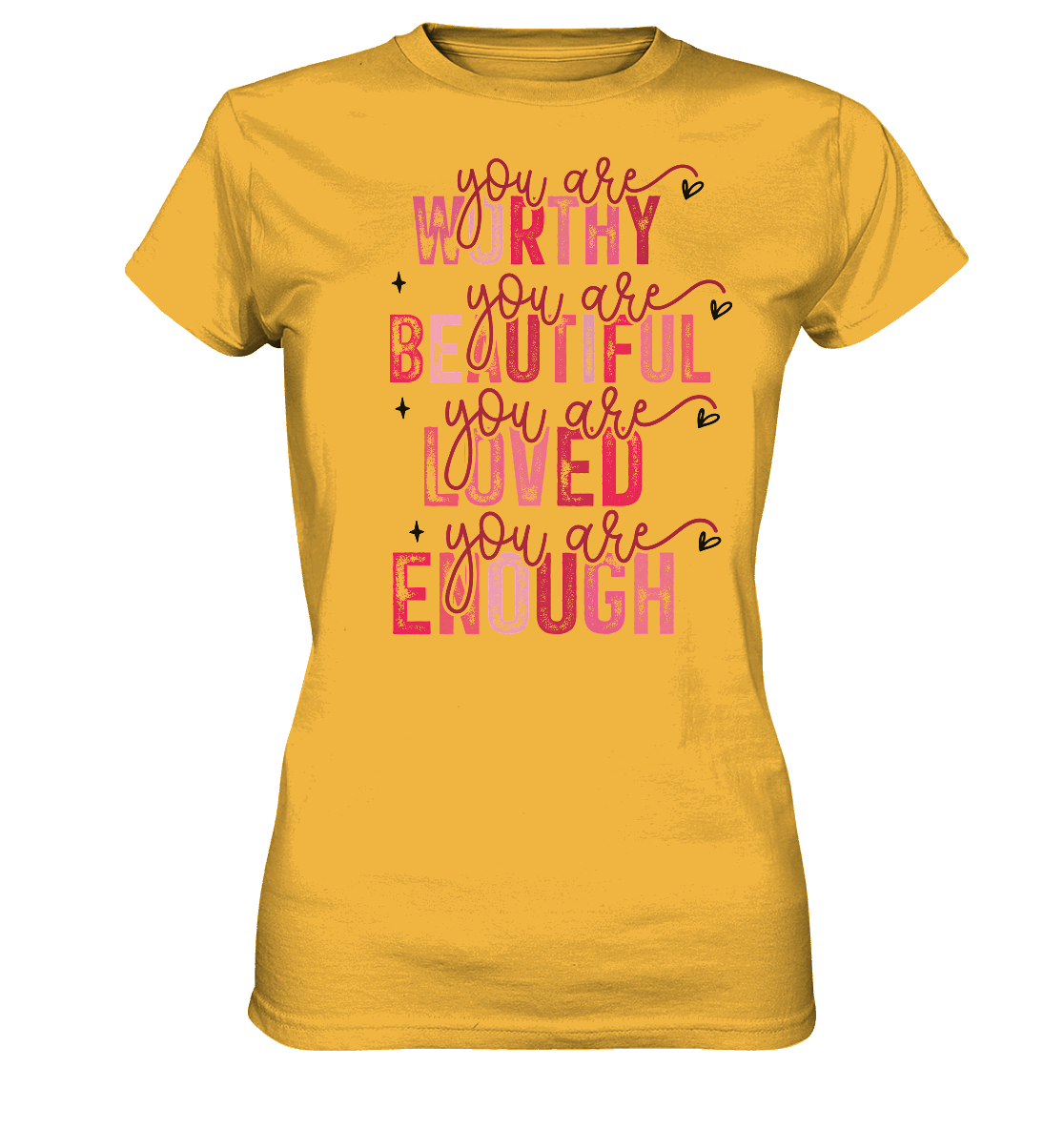 Du bist wertvoll – Eine Erinnerung an die Wahrheit - Ladies Premium Shirt - GfoitMa - Gold / XS