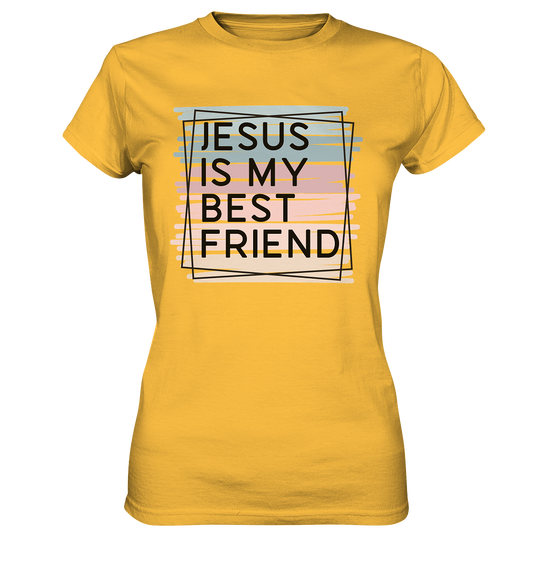 Jesus is my Best Friend - Ladies Premium Shirt - GfoitMa - Gold / XS