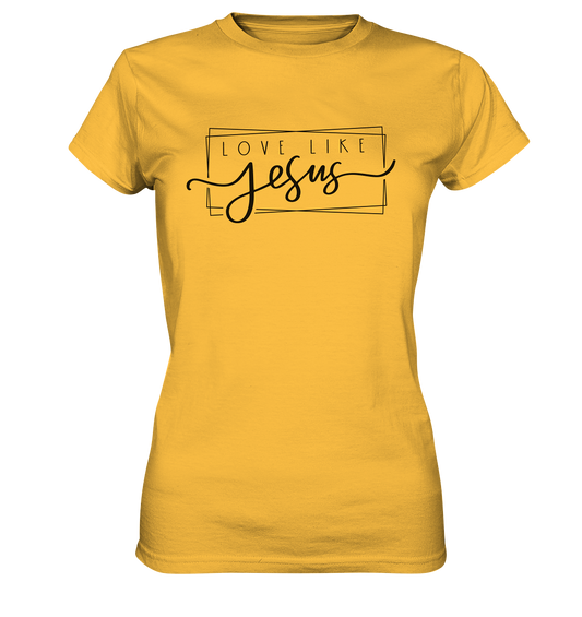 Love Like Jesus - Ladies Premium Shirt - GfoitMa - Gold / XS