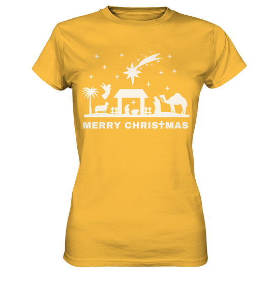Merry Christmas - Frohe Weihnachten (Nativity Edition) - Ladies Premium Shirt