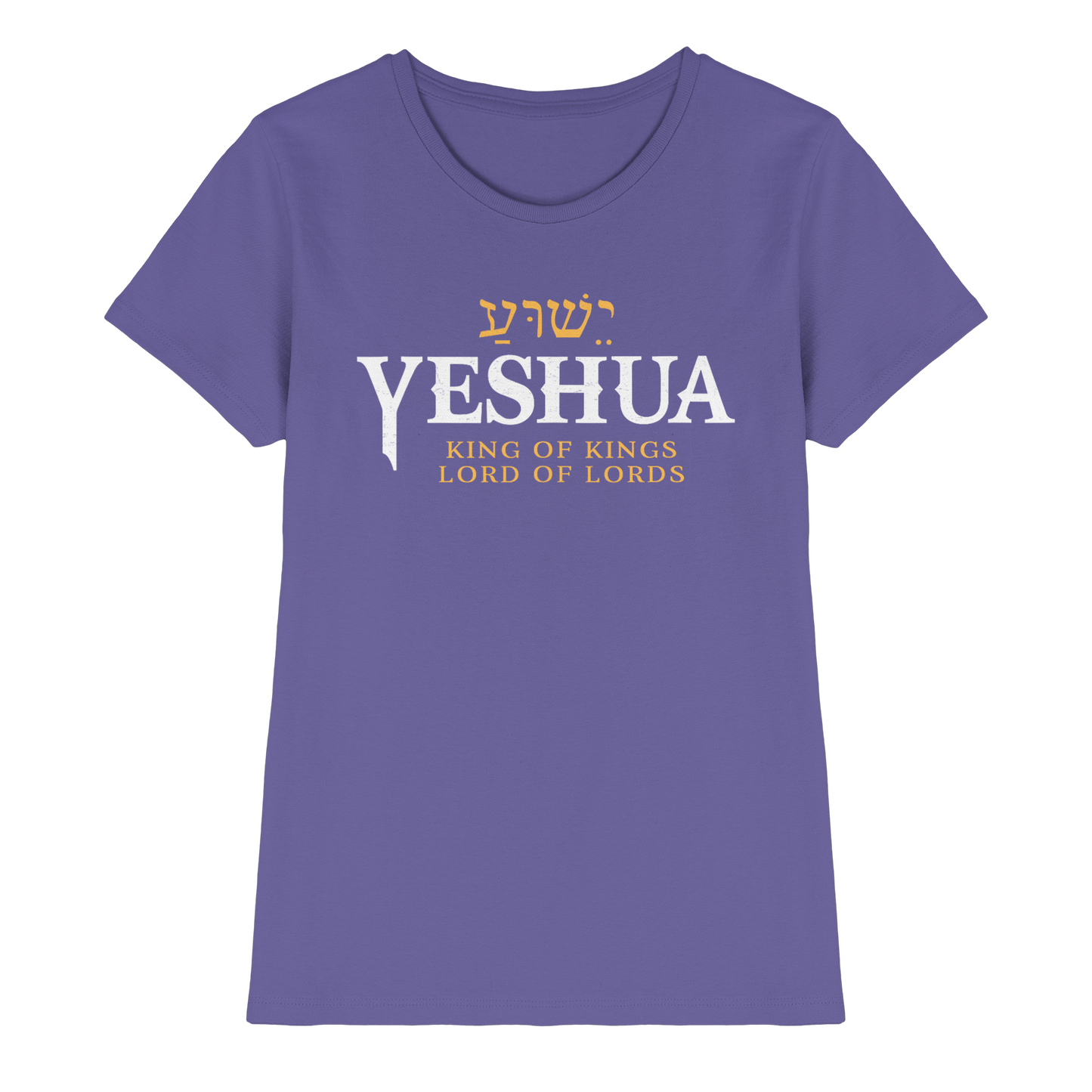 Yeshua – King of Kings, Lord of Lords | Christliches Design mit dem Namen Jesu - Ladies Premium Shirt