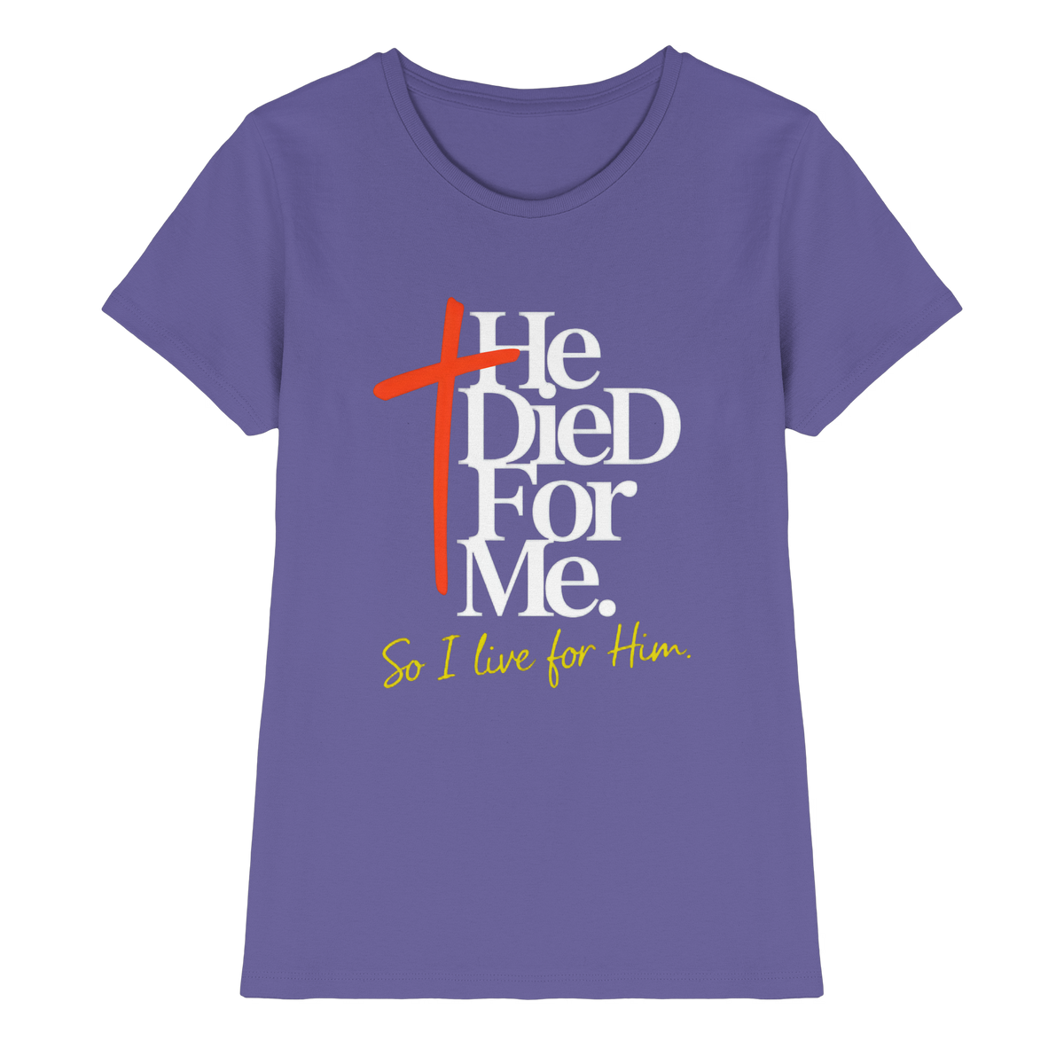 He Died for Me – Christliches Design mit Statement - Ladies Premium Shirt - GfoitMa - Millenial Lilac / XS
