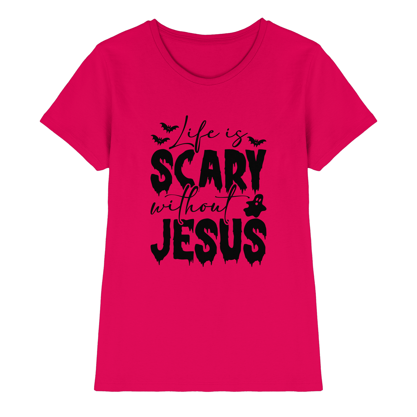 Life is Scary without Jesus - Christliche Kleidung & Geschenke - Ladies Premium Shirt